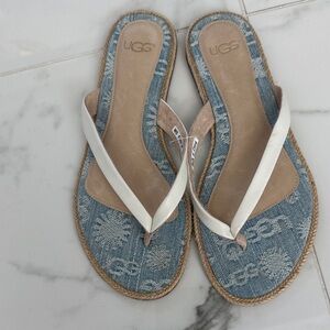UGG Allaria Women's Denim and Cream Flip-Flops